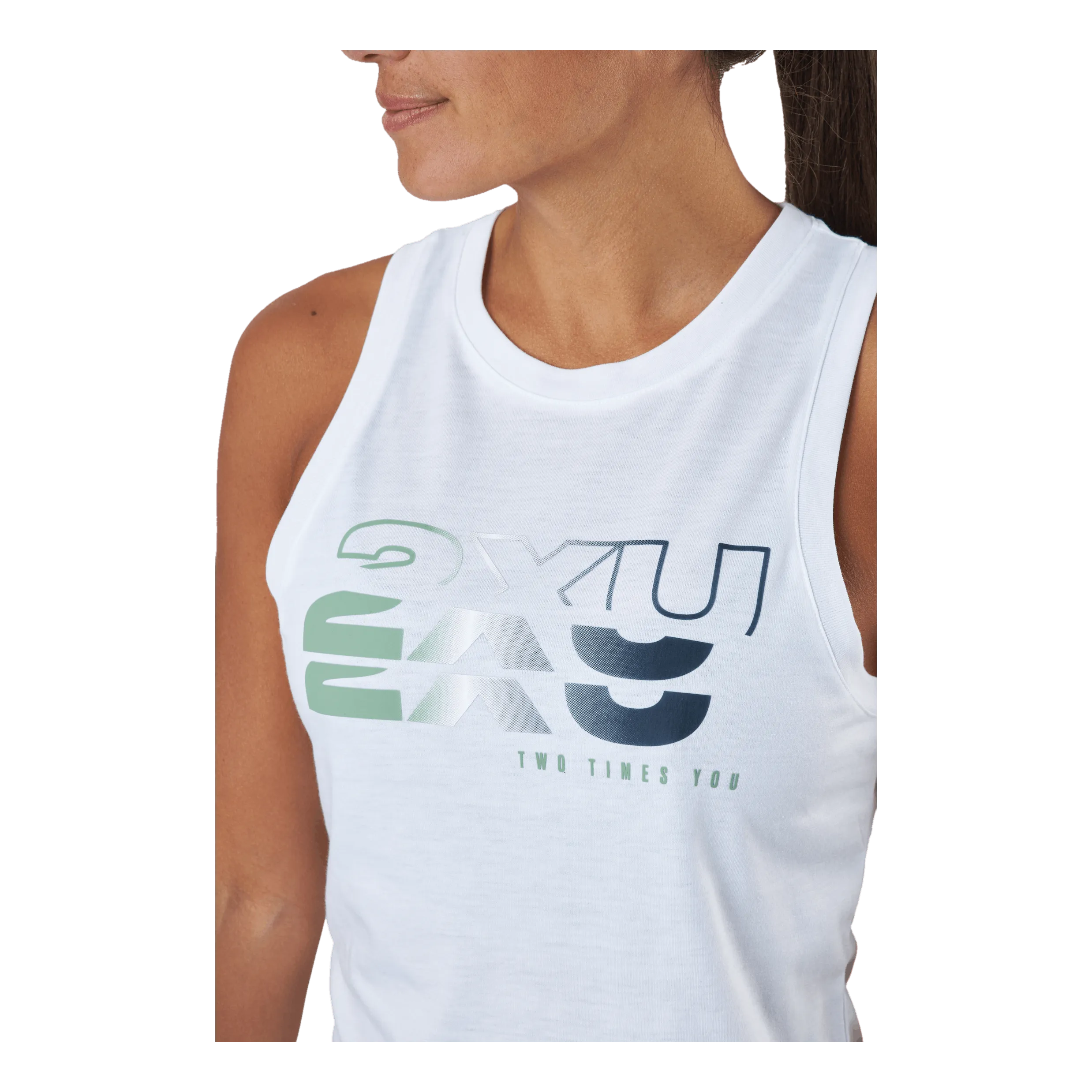 2xu Form Tank White/willow Green