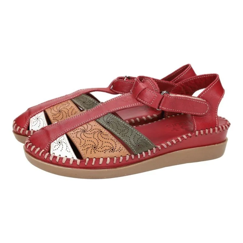 314106/43 Sandalias de piel color BURDEOS