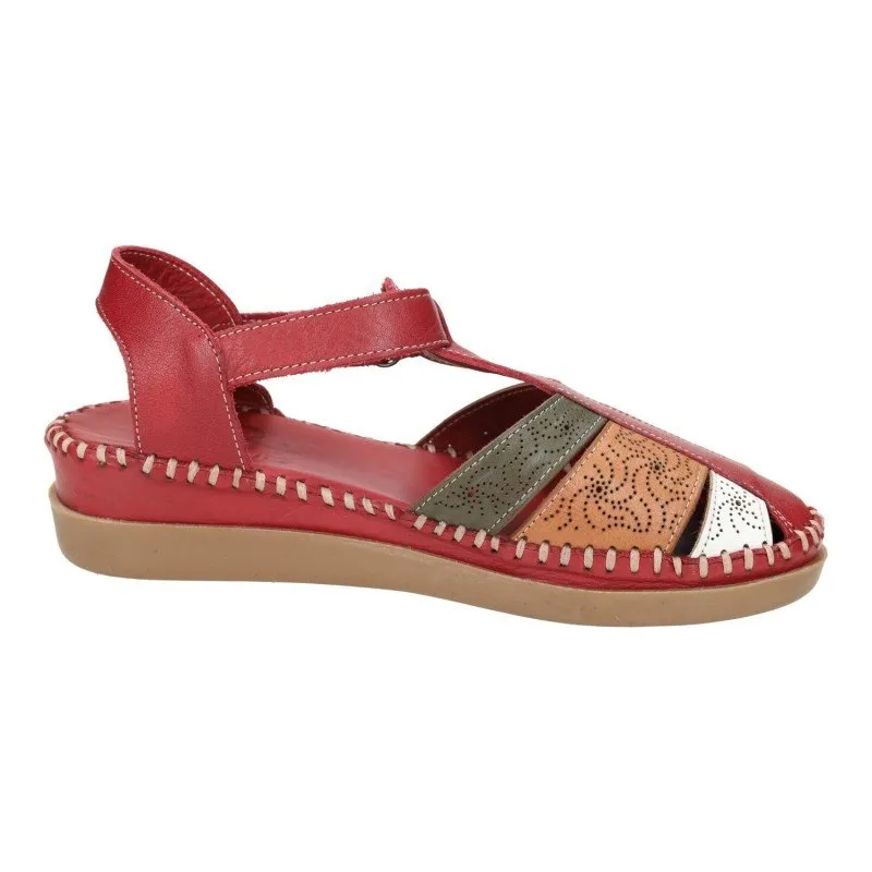 314106/43 Sandalias de piel color BURDEOS