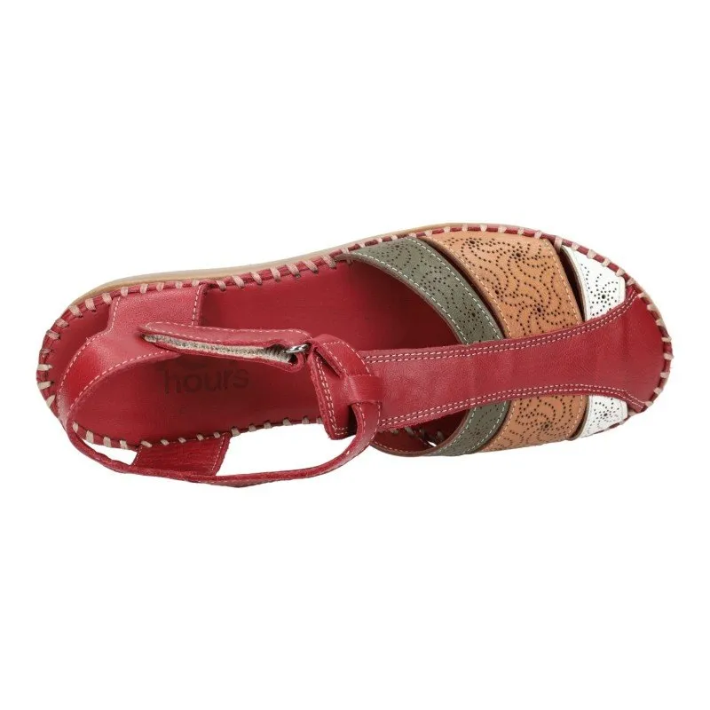 314106/43 Sandalias de piel color BURDEOS