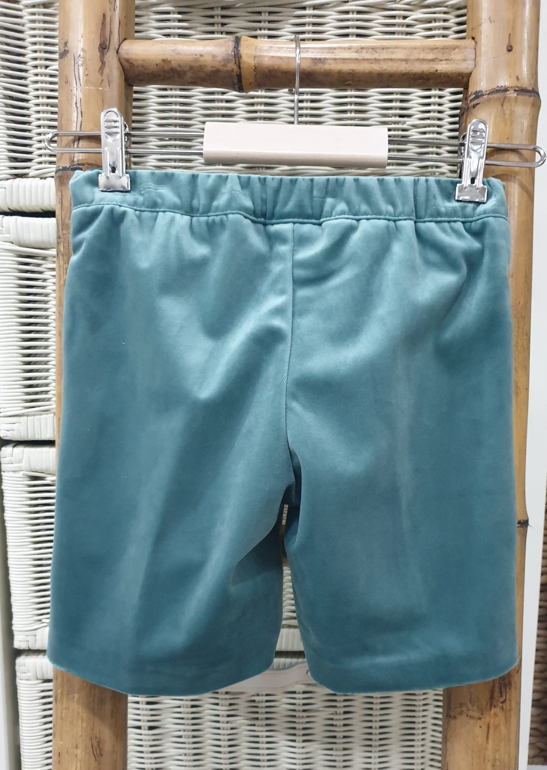 A Pantalón bermuda niño Pilar Batanero terciopelo R400205 Agua