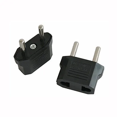 Adaptador De Enchufe De EEUU A Enchufe Europeo 2  Negro