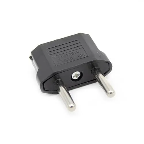 Adaptador De Enchufe De EEUU A Enchufe Europeo 2  Negro