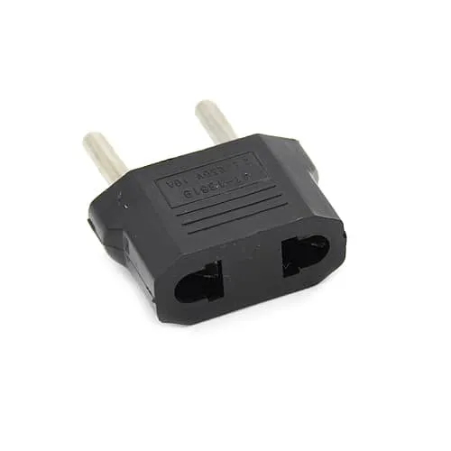 Adaptador De Enchufe De EEUU A Enchufe Europeo 2  Negro