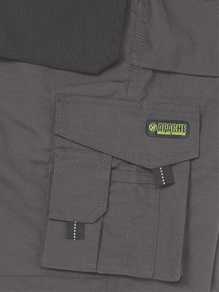 Apache APKHT, pantalón corto de trabajo con bolsillos de pistolera, gris/negro (cintura 30