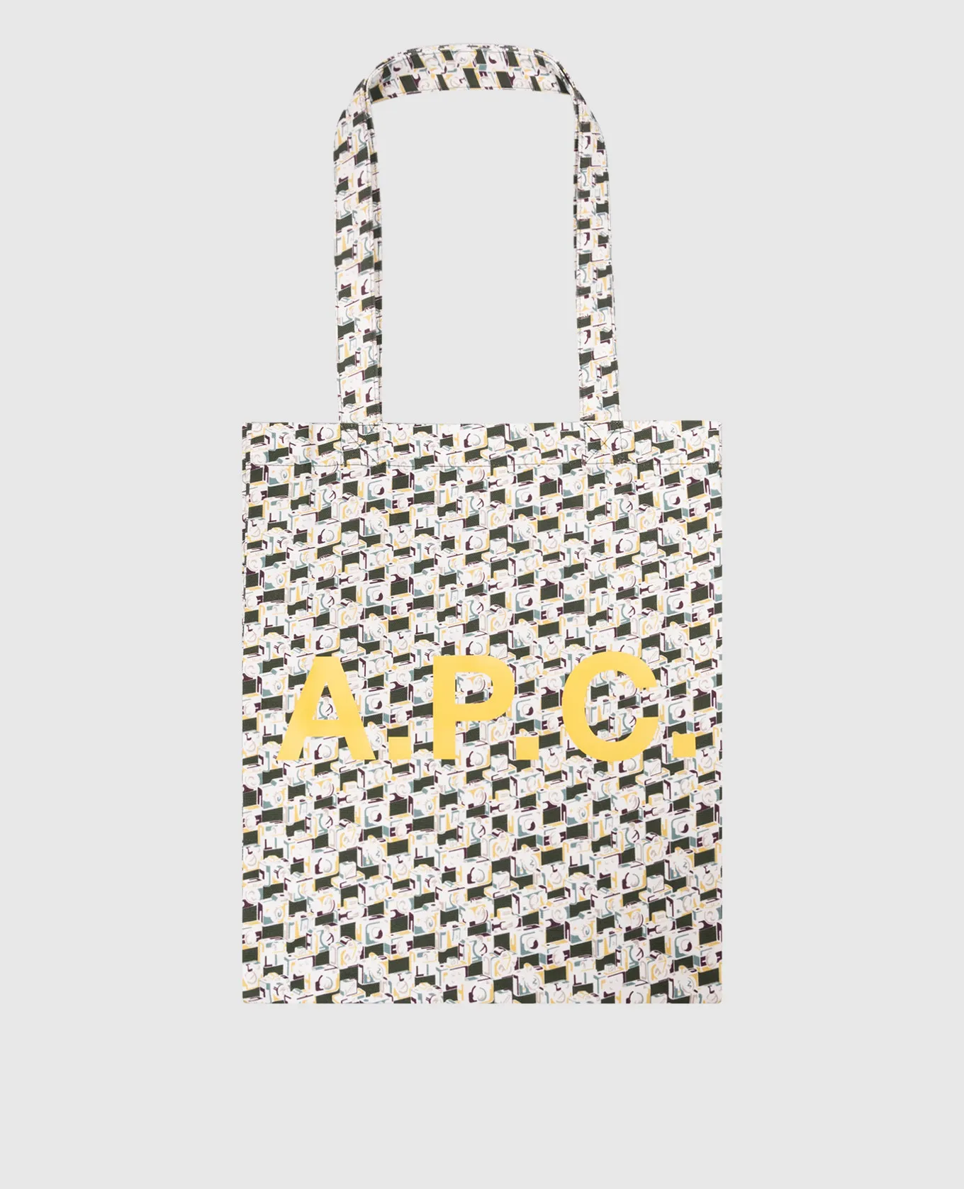 A.P.C White Lou print shopper