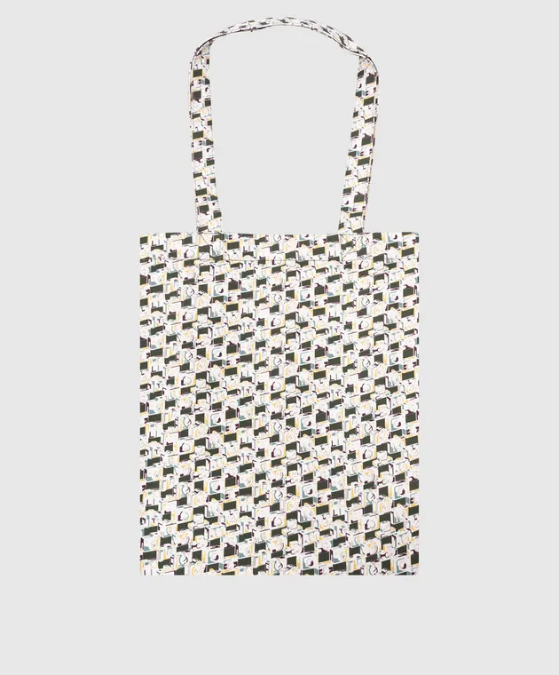 A.P.C White Lou print shopper