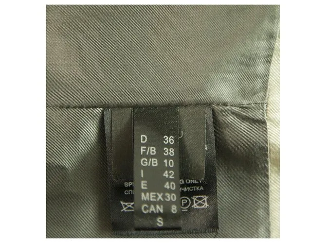 Autre Marque Chaqueta Abrigo Jo Peters Piel Beige Piel Lana Negra Talla S, magnífico Negro 