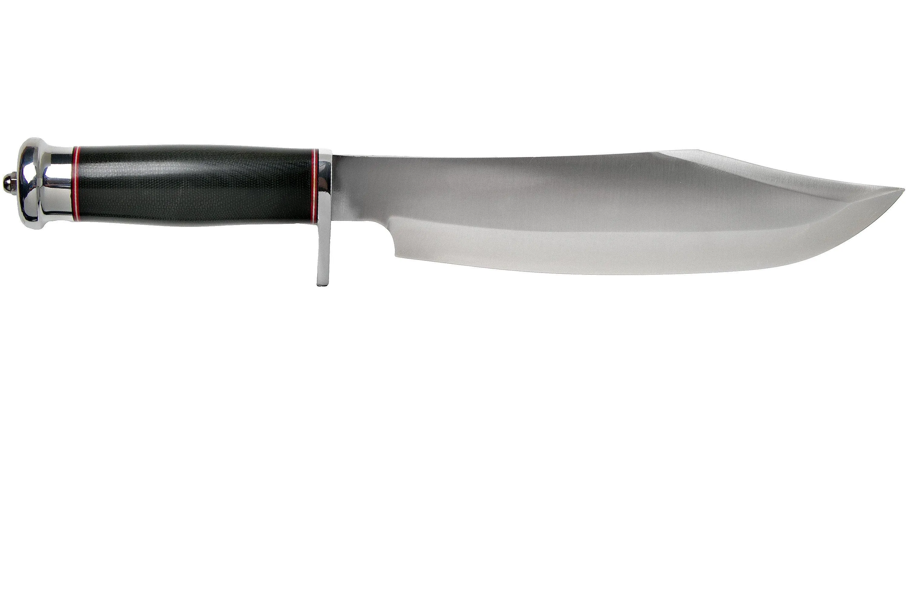 Bark River Shining Mountain Bowie A2 Black Canvas Micarta, Single Quillion cuchillo bowie