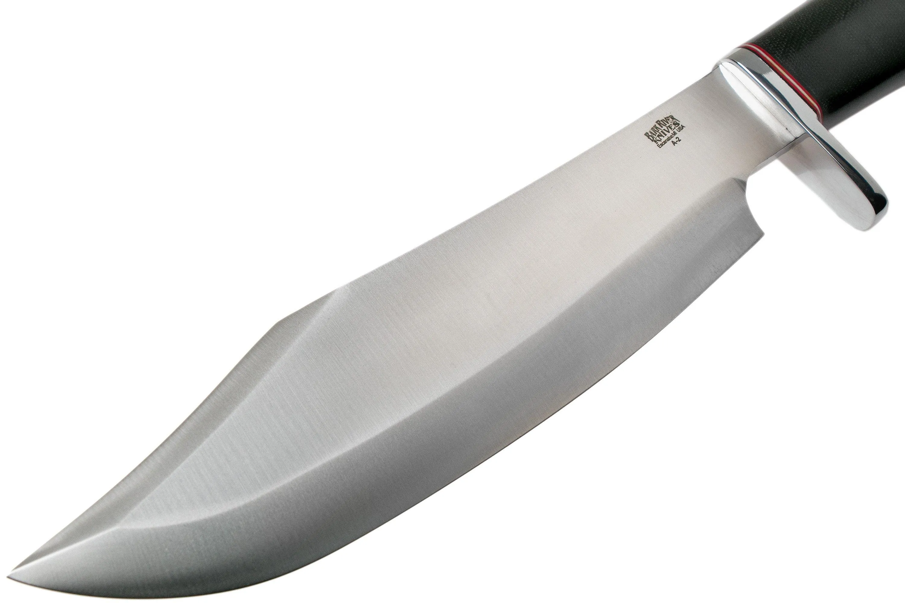 Bark River Shining Mountain Bowie A2 Black Canvas Micarta, Single Quillion cuchillo bowie