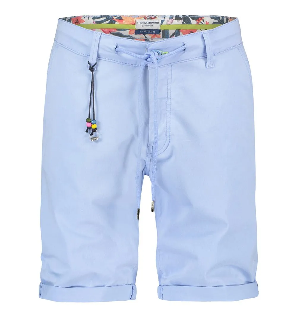 Bermuda A Fish Named Fred blue peached twill