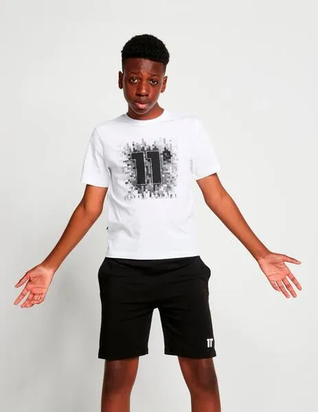 BERMUDA JR 11 DEGREES PIXEL GRAPHIC  BLACK WHITE