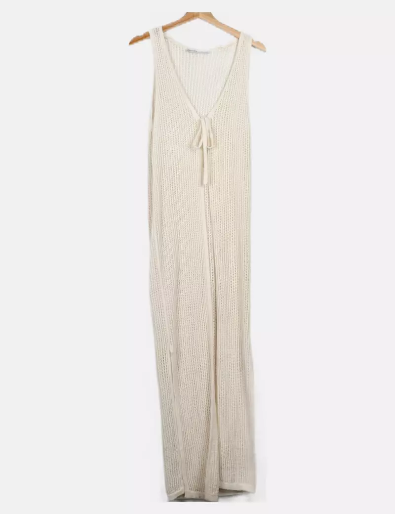 Bershka Chaqueta beige punto