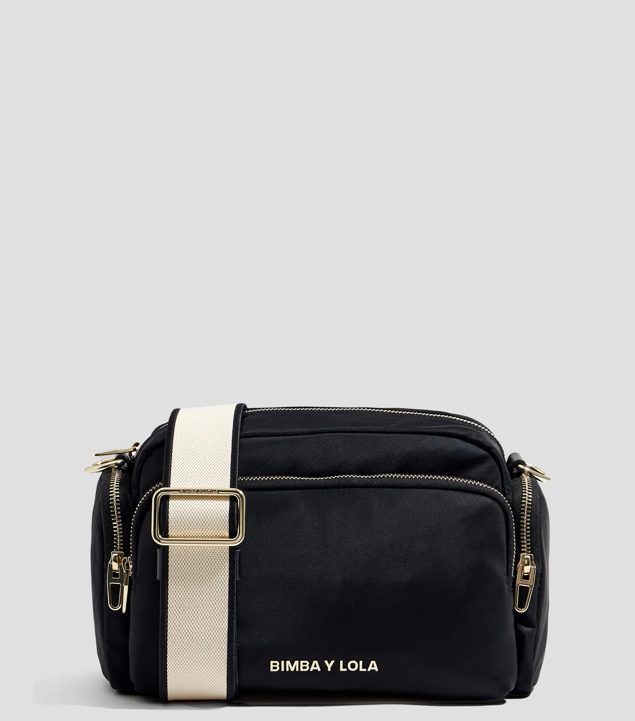 Bimba y Lola Bolso bandolera mediano nylon negro Mujer