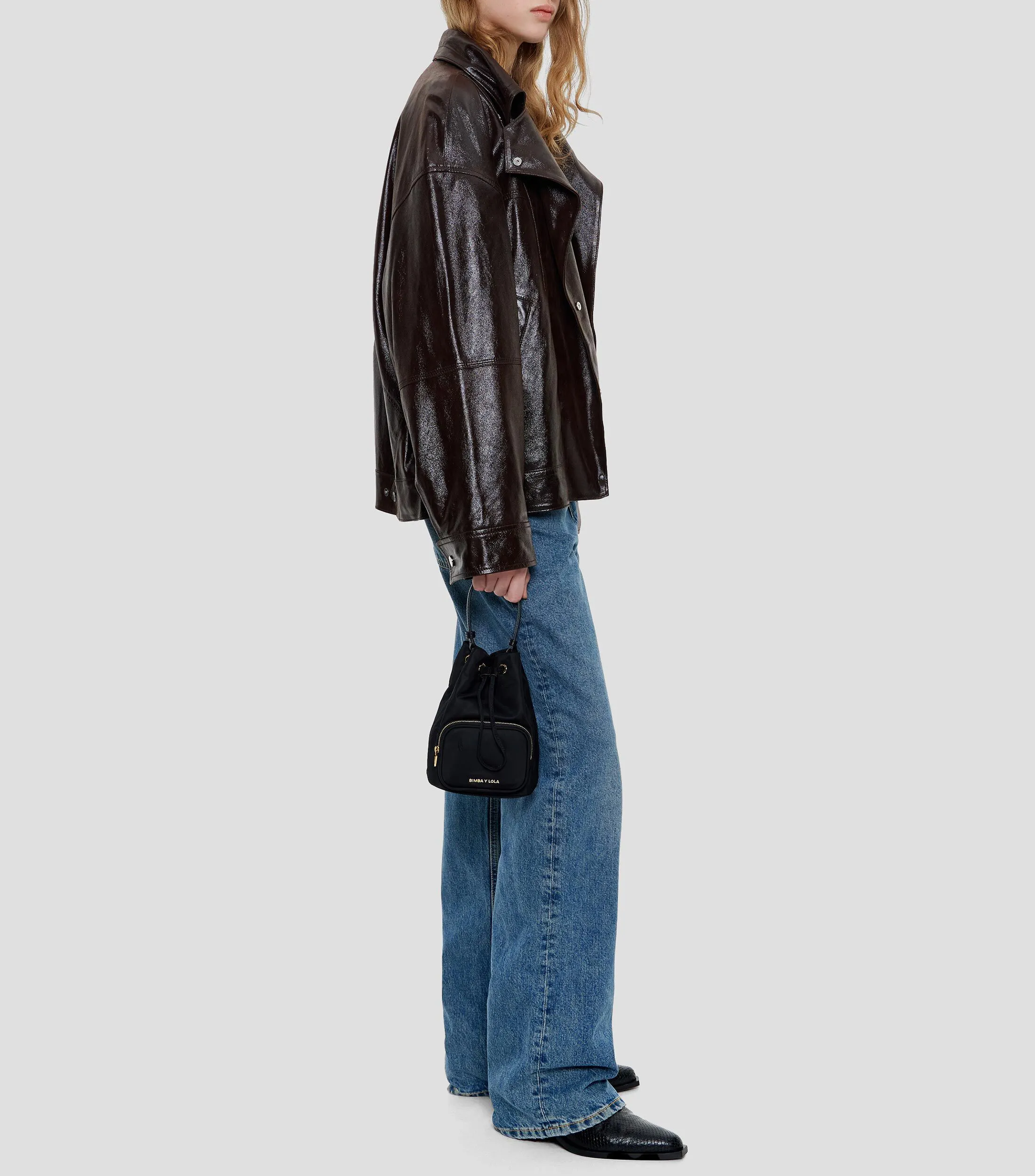 Bimba y Lola Bolso saca poliamida negro Mujer