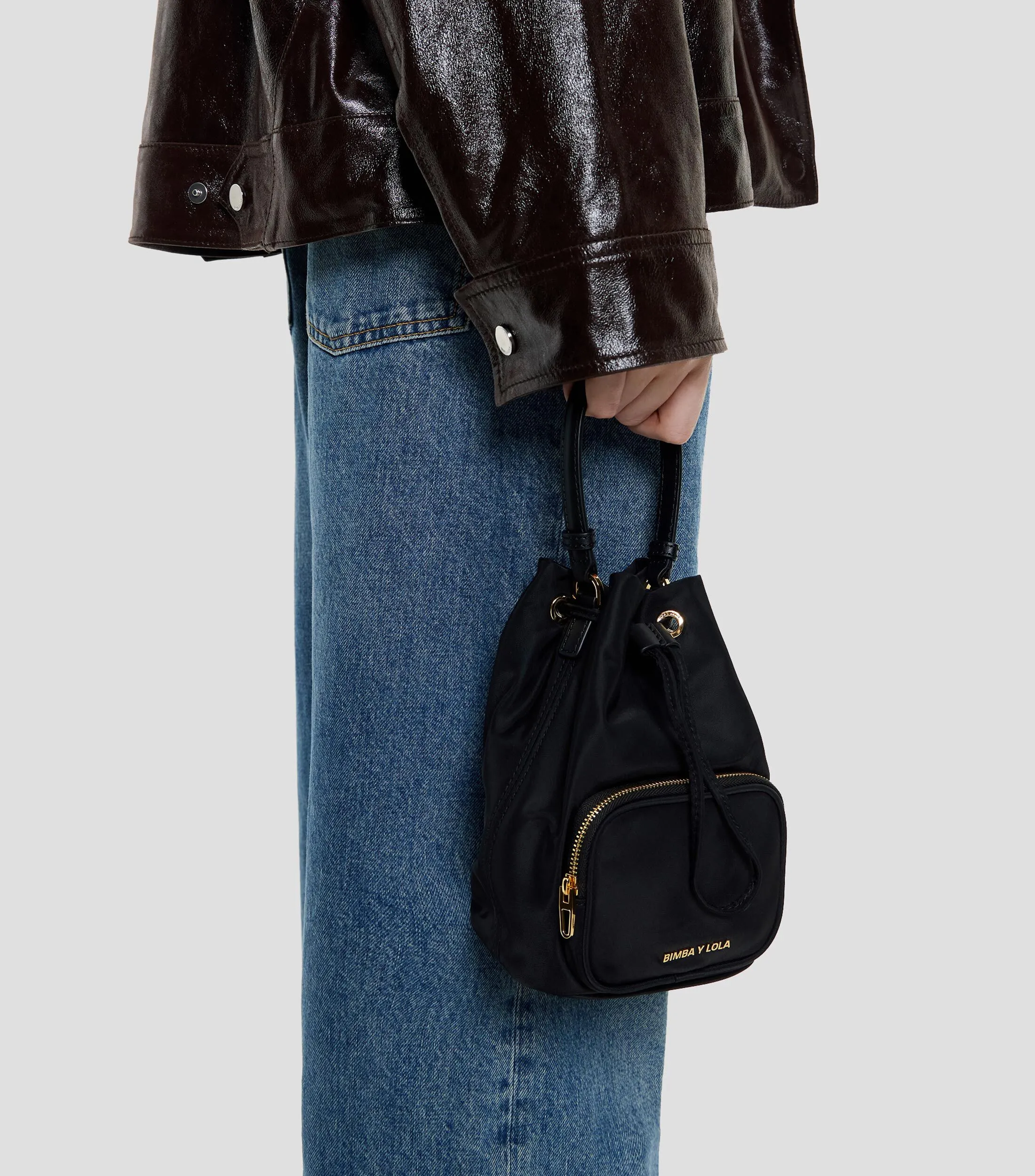 Bimba y Lola Bolso saca poliamida negro Mujer