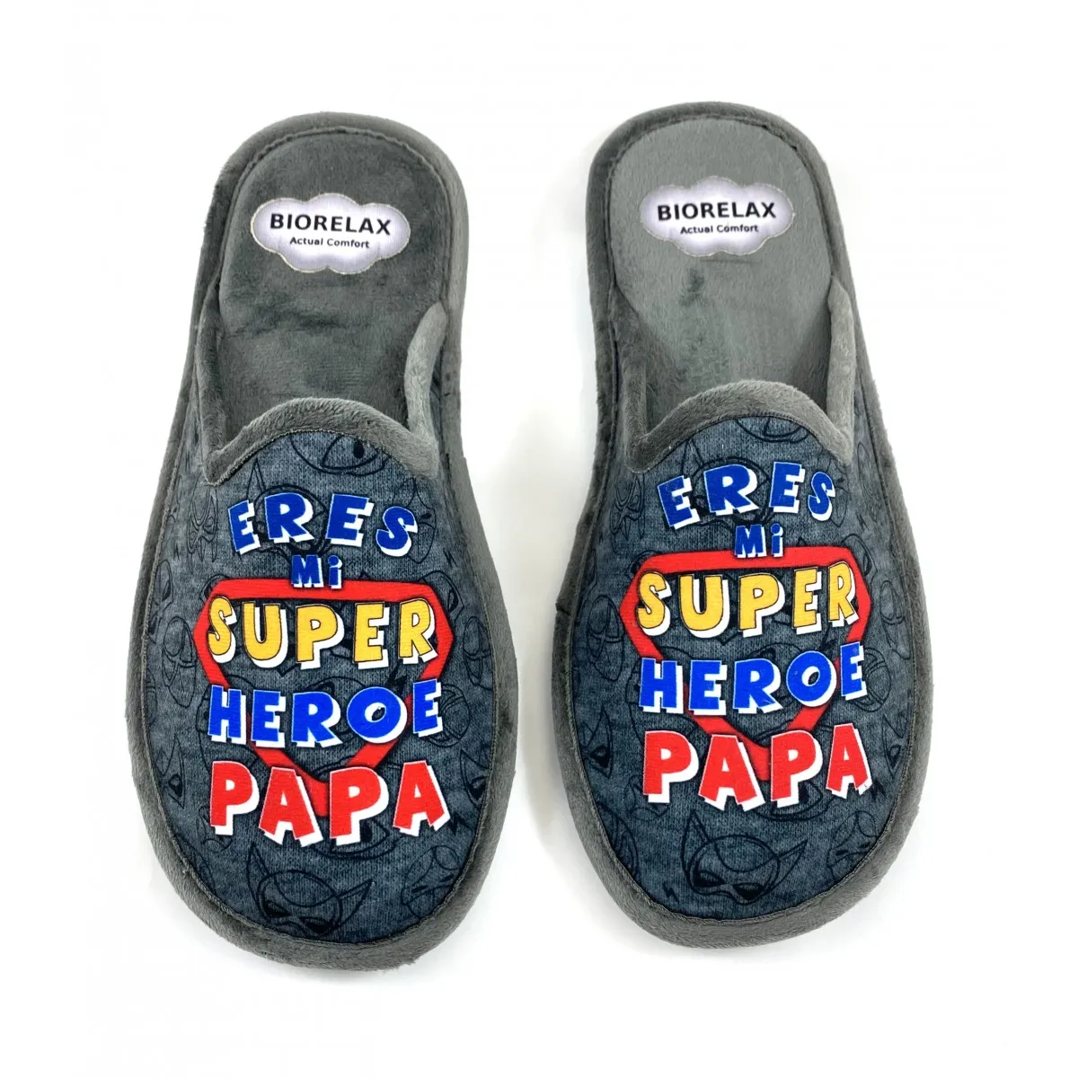 Biorelax zapatilla casa Acolchada hombre Super Papá talla 40 gris Bio1590