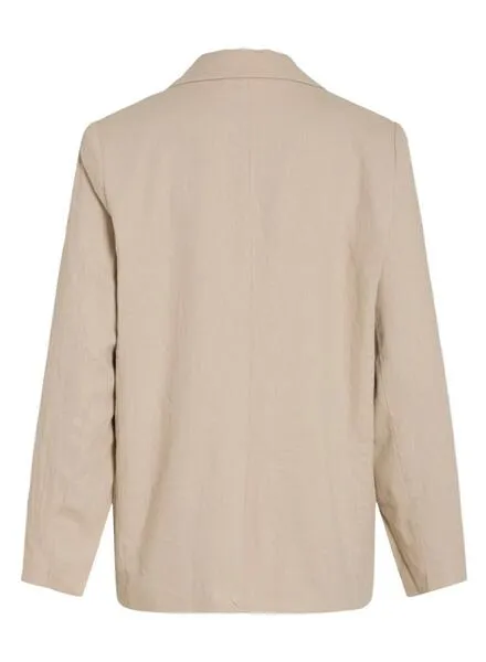 Blazer Vila Jolanda Beige Para Mujer