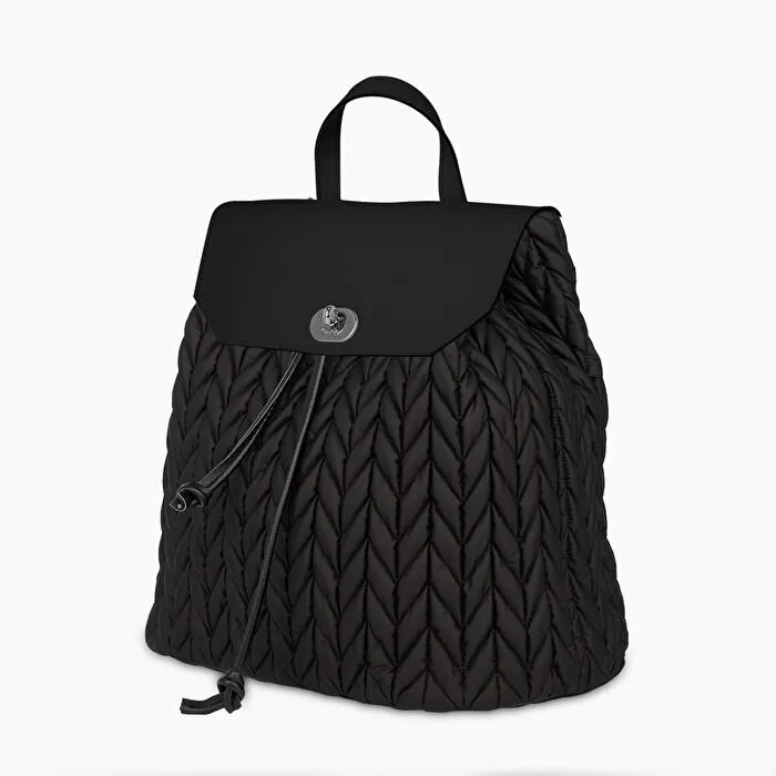 Body herringbone black O ride with flap