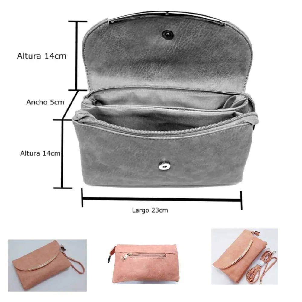 Bolso Rosa Cartera Bandolera para Mujer