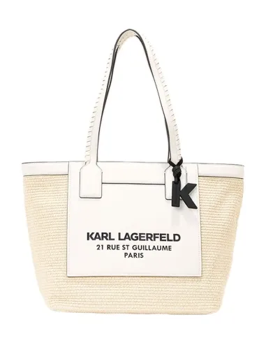 Bolso shopper de rafia color natural