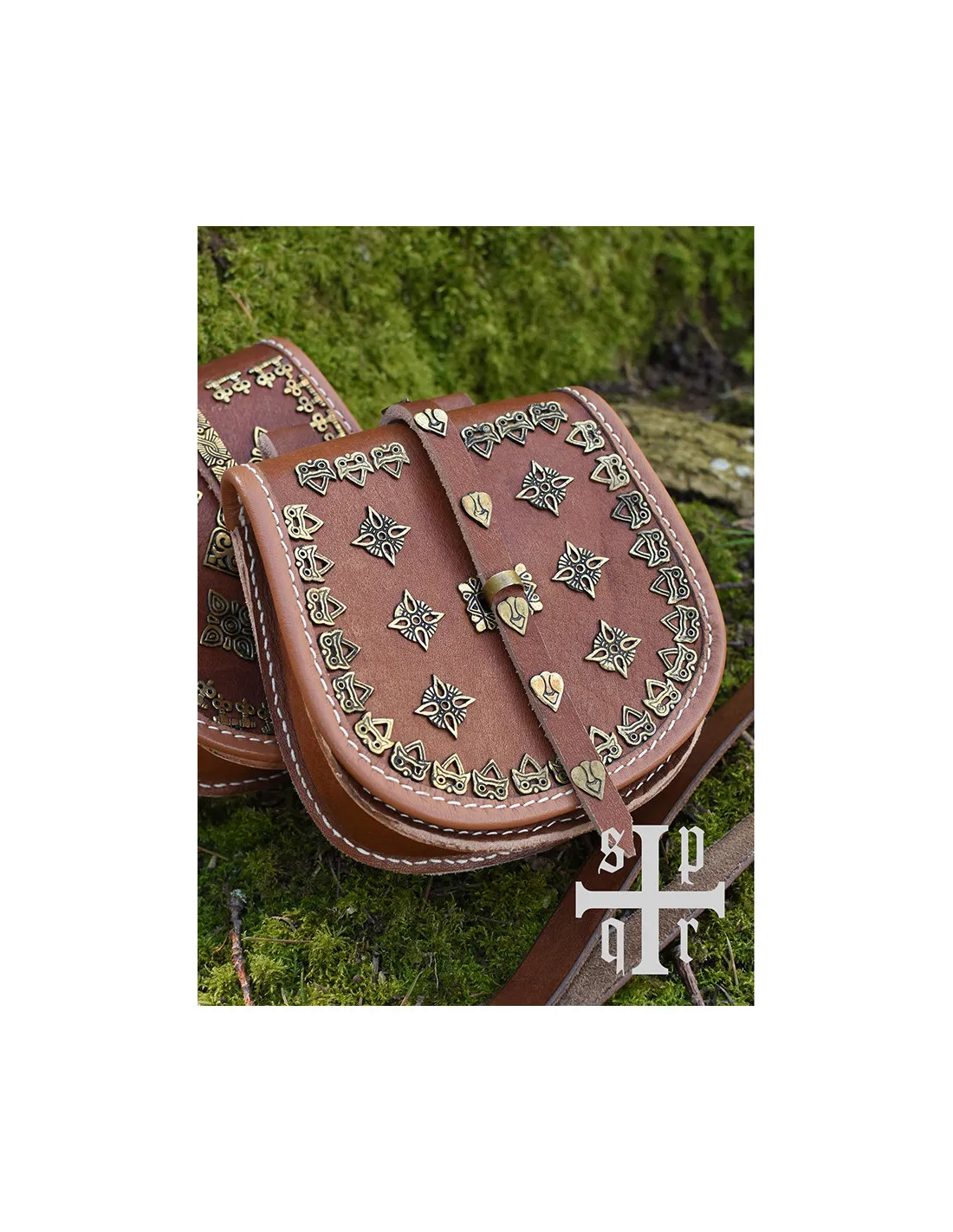 Bolso vikingo de cuero modelo Tarsoly