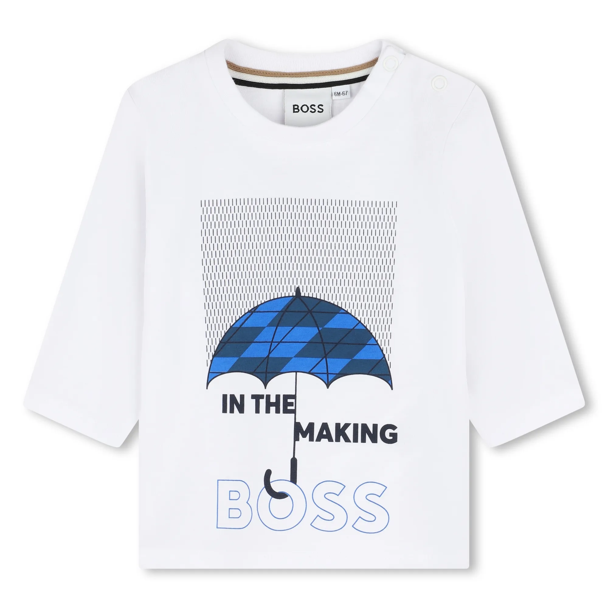 BOSS Camiseta de algodón estampada