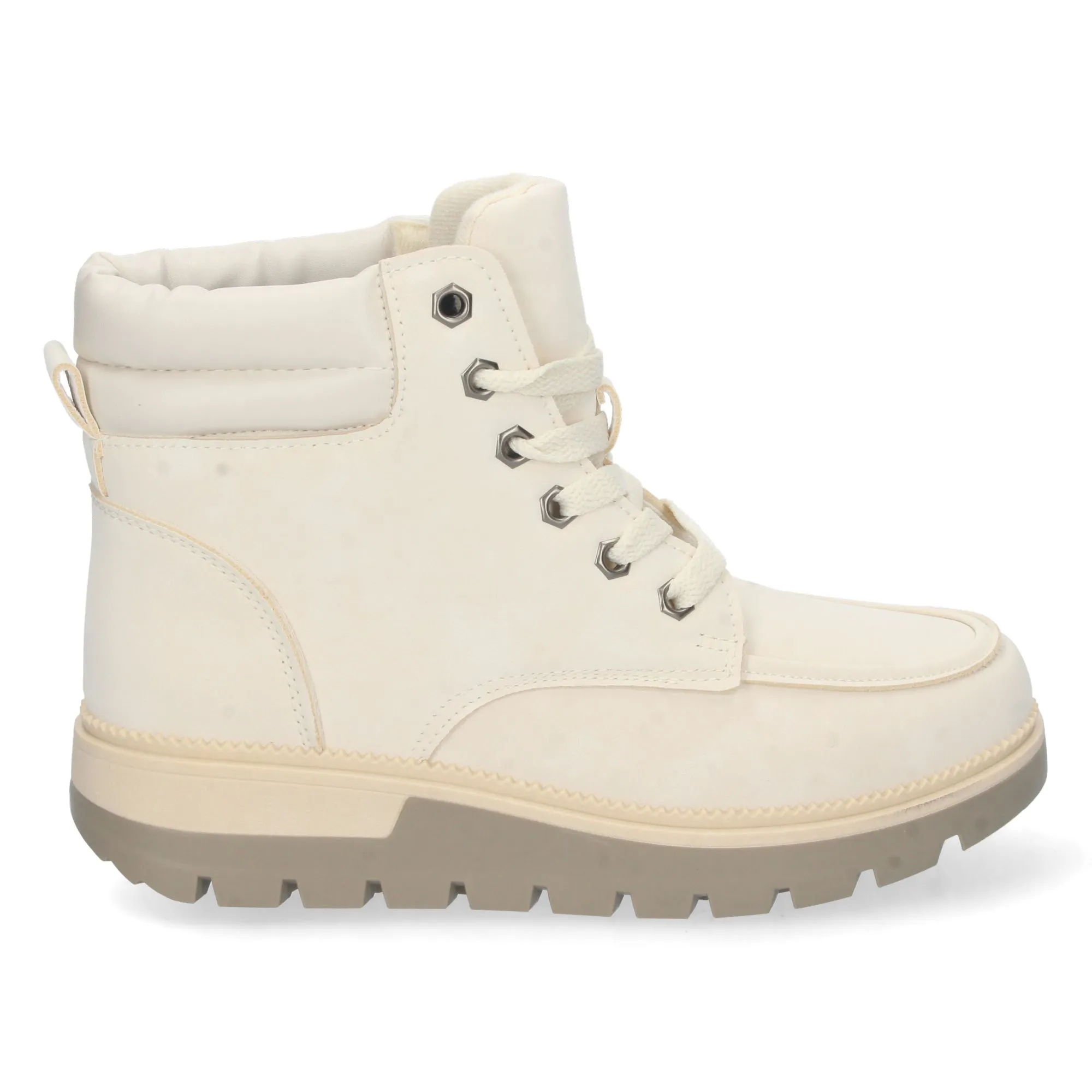 Botas bajas de montaña blancas con cordones para mujer