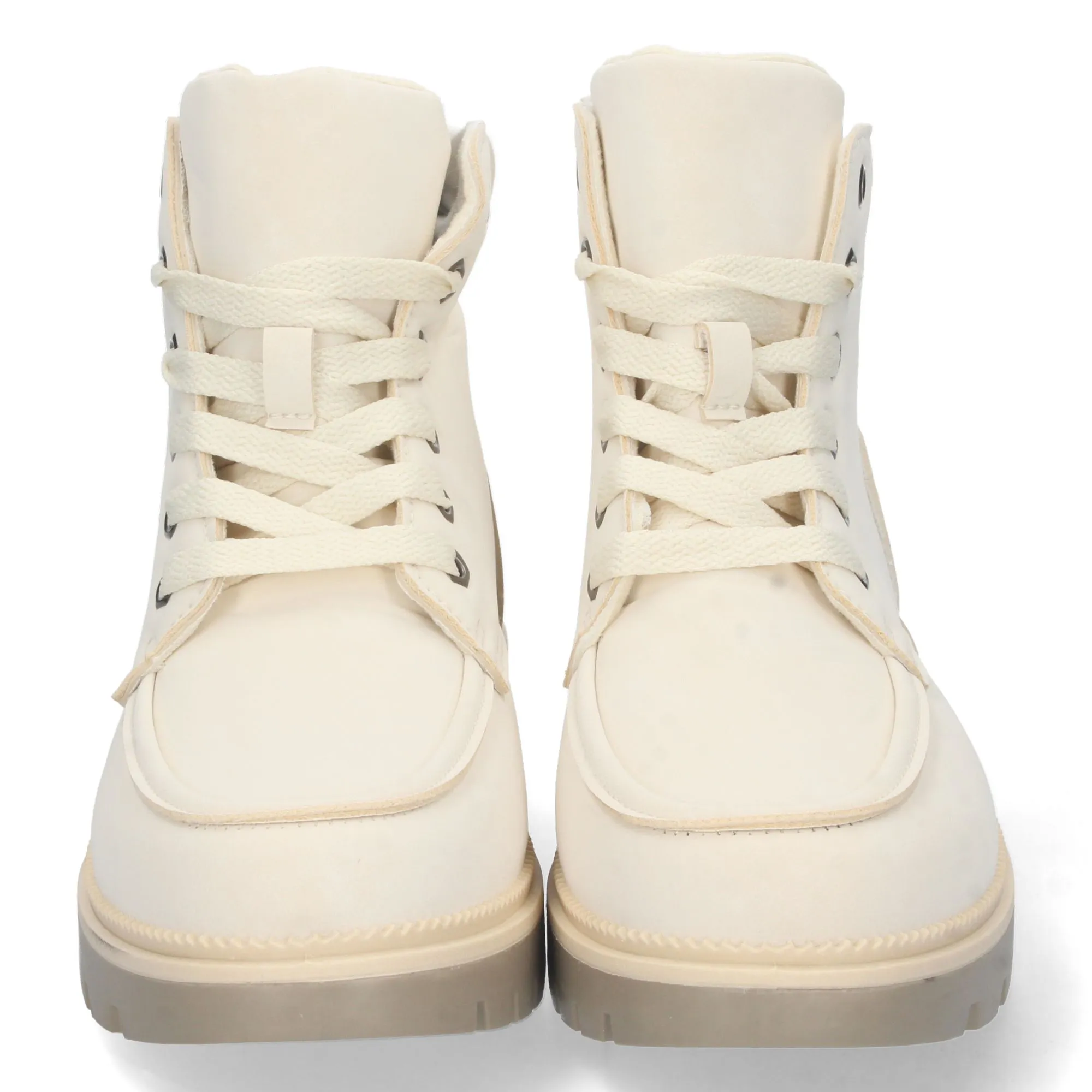 Botas bajas de montaña blancas con cordones para mujer