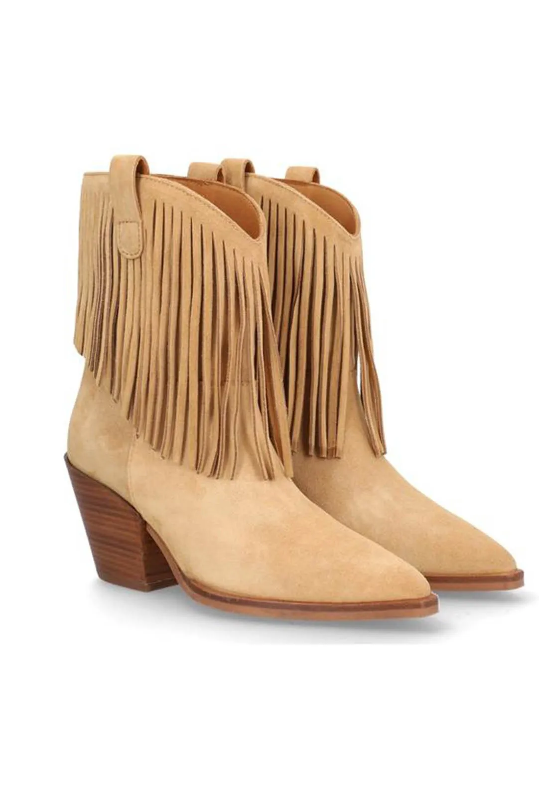 BOTIN FLECOS CAMPERA BEIGE