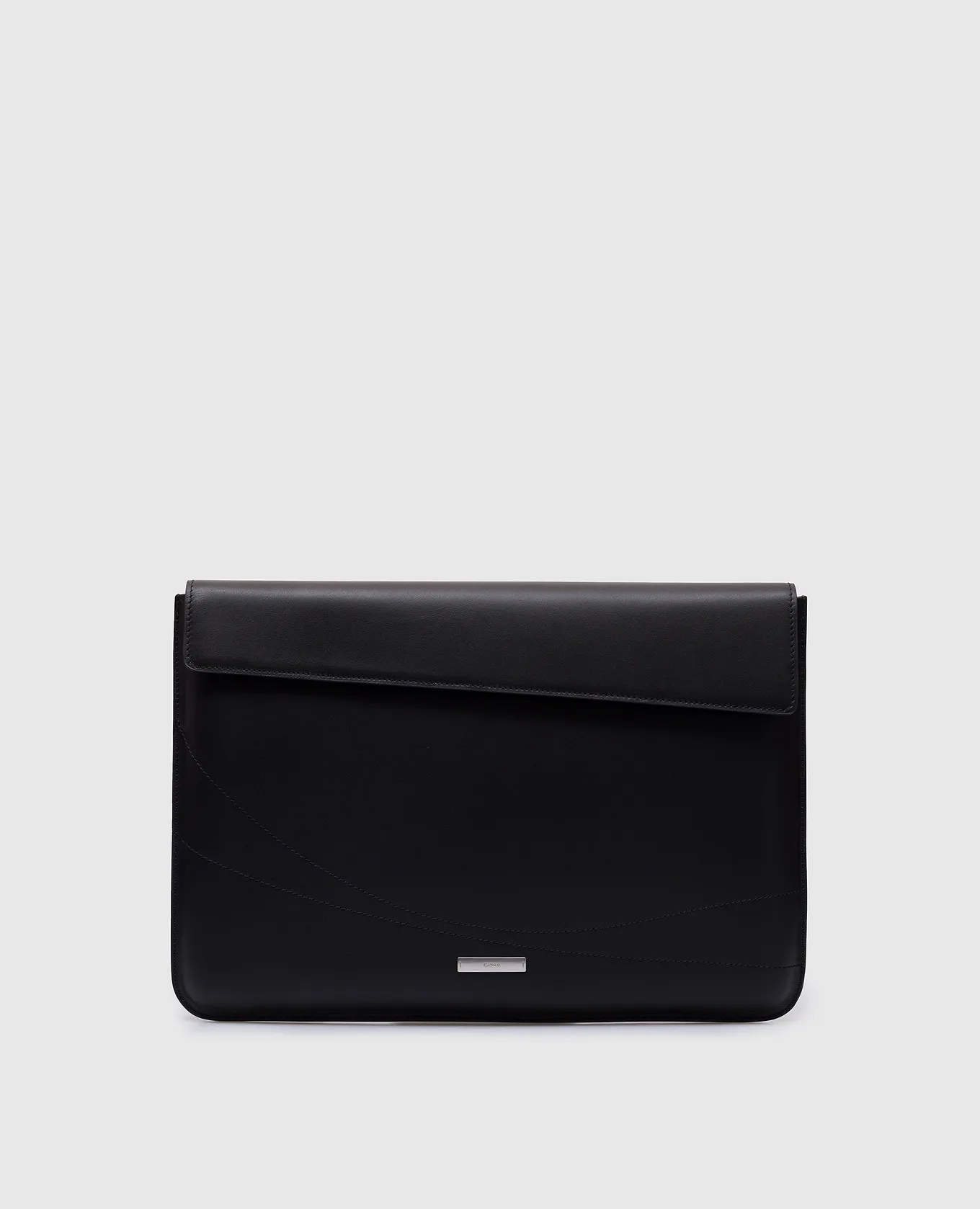 C2H4 Basics black leather document folder