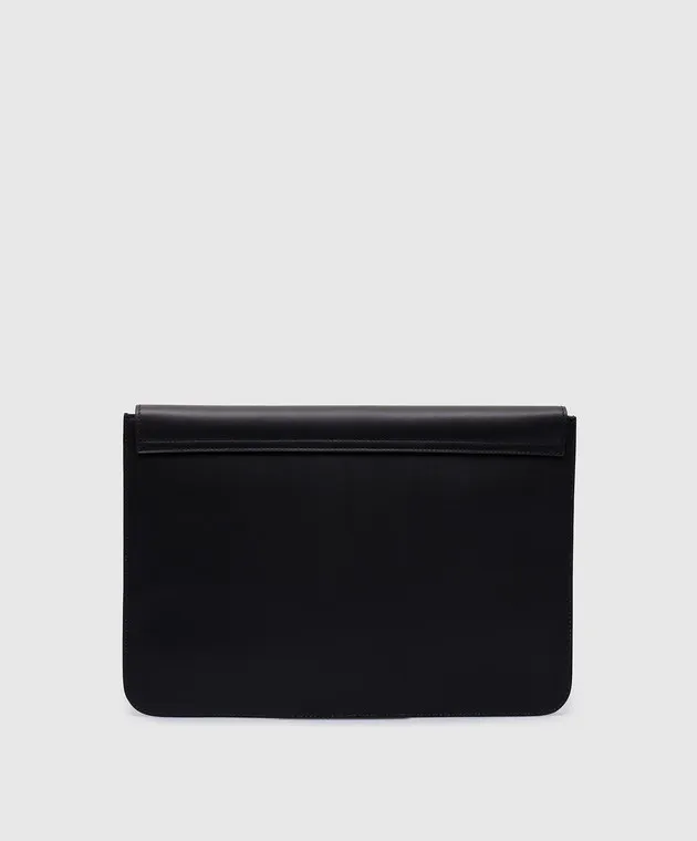 C2H4 Basics black leather document folder