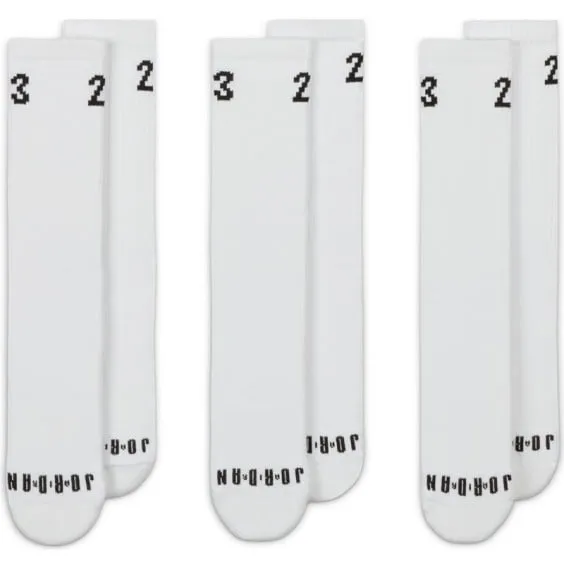 Calcetines Jordan Essentials Crew White Black (3 Pair)