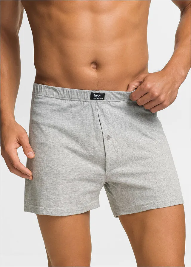 Calzoncillos bóxer de punto holgado (4 unidades) Gris jaspeado