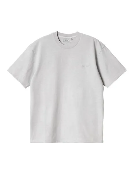 Camiseta carhartt wip s/s duster script gris lavado hombre