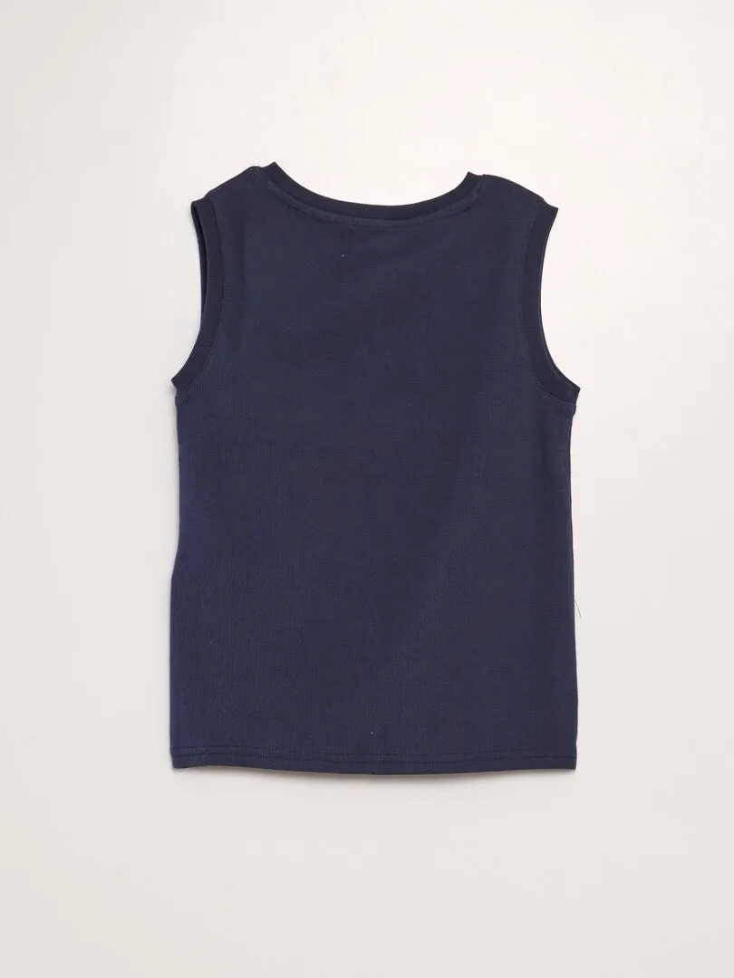 CAMISETA DE CANALé ESTAMPADA  AZUL