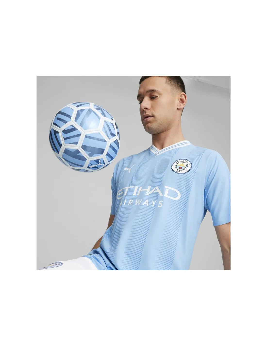 Camiseta de Fútbol Puma Manchester City Authentic Hombre Azul