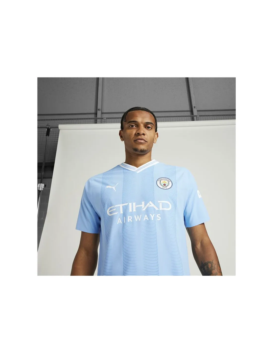 Camiseta de Fútbol Puma Manchester City Authentic Hombre Azul