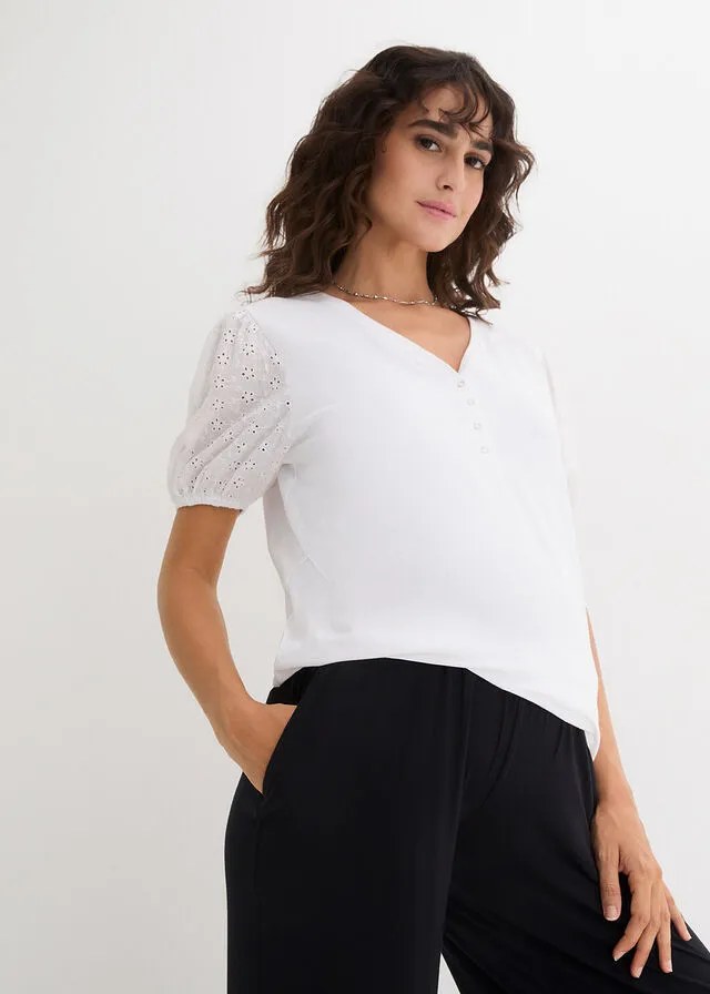 Camiseta de lactancia Blanco