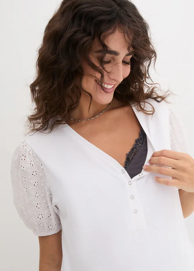 Camiseta de lactancia Blanco