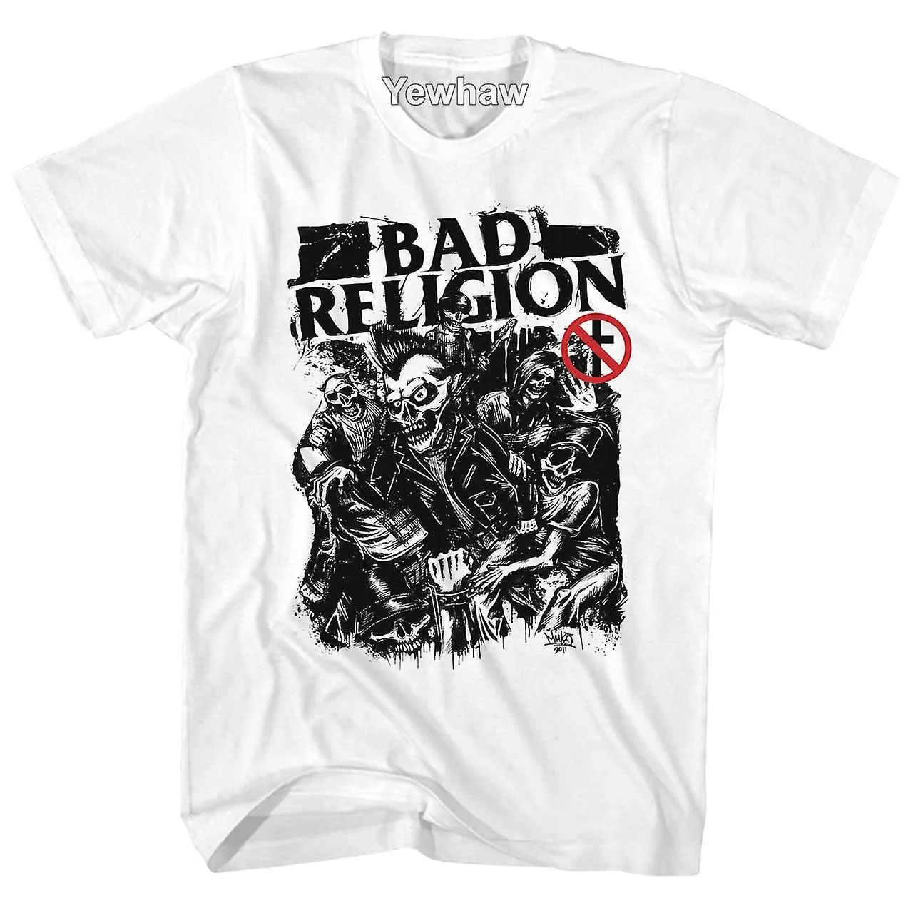 Camiseta de mala religión camiseta mosh pit bad religion