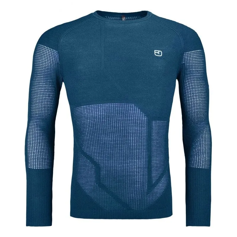 Camiseta de manga larga para hombre Ortovox Merino Thermovent (azul petróleo)