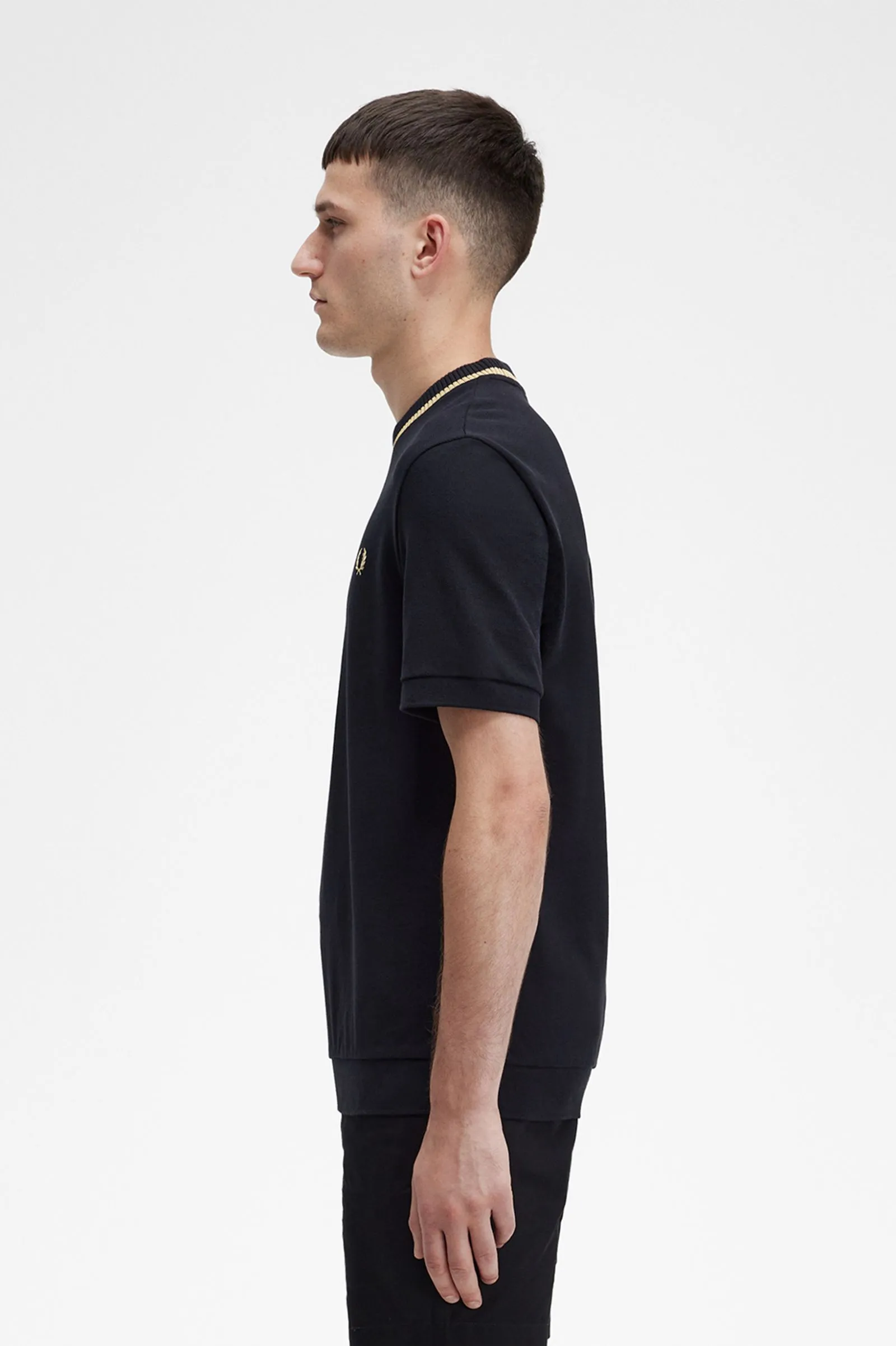 Camiseta de piqué con cuello redondo