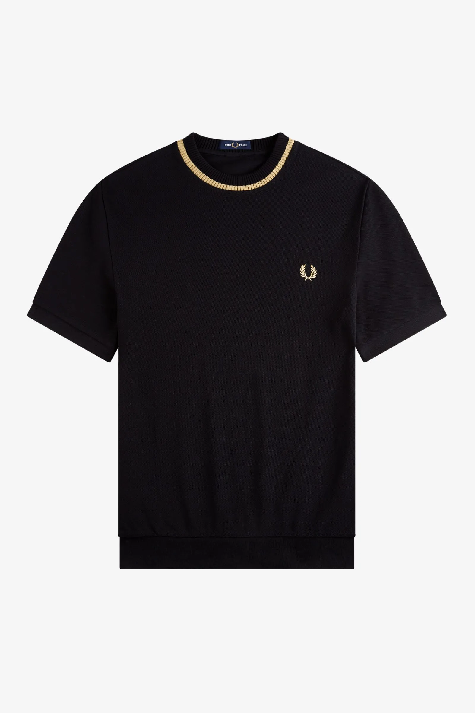 Camiseta de piqué con cuello redondo