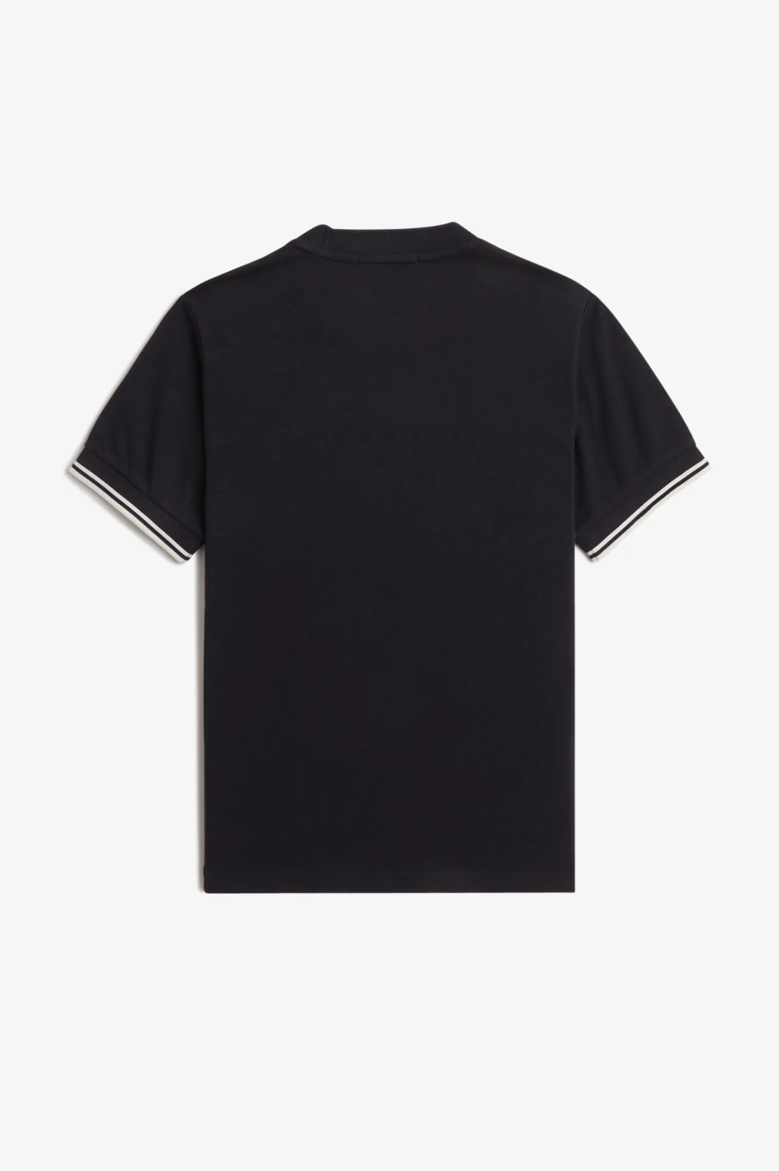 Camiseta de piqué con ribete con dos franjas