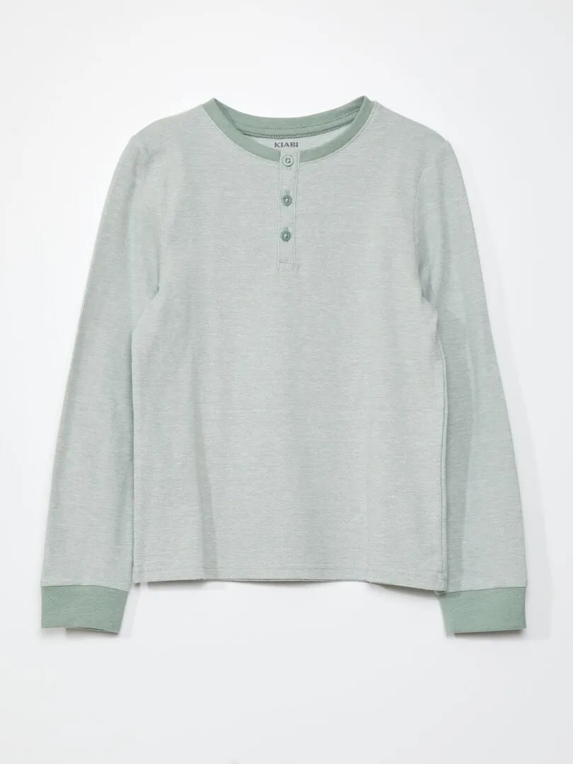 CAMISETA DE PIQUé DE ALGODóN  VERDE