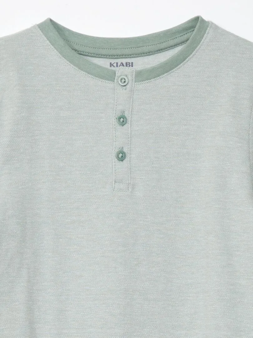 CAMISETA DE PIQUé DE ALGODóN  VERDE
