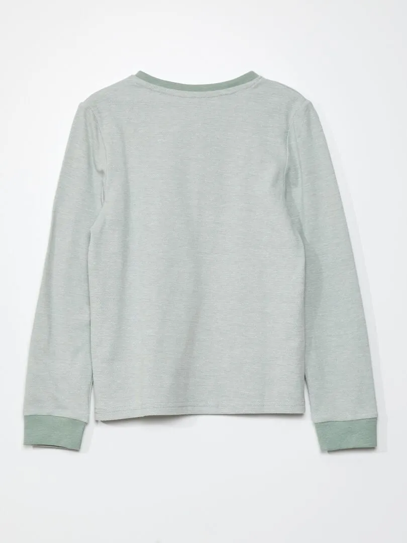 CAMISETA DE PIQUé DE ALGODóN  VERDE