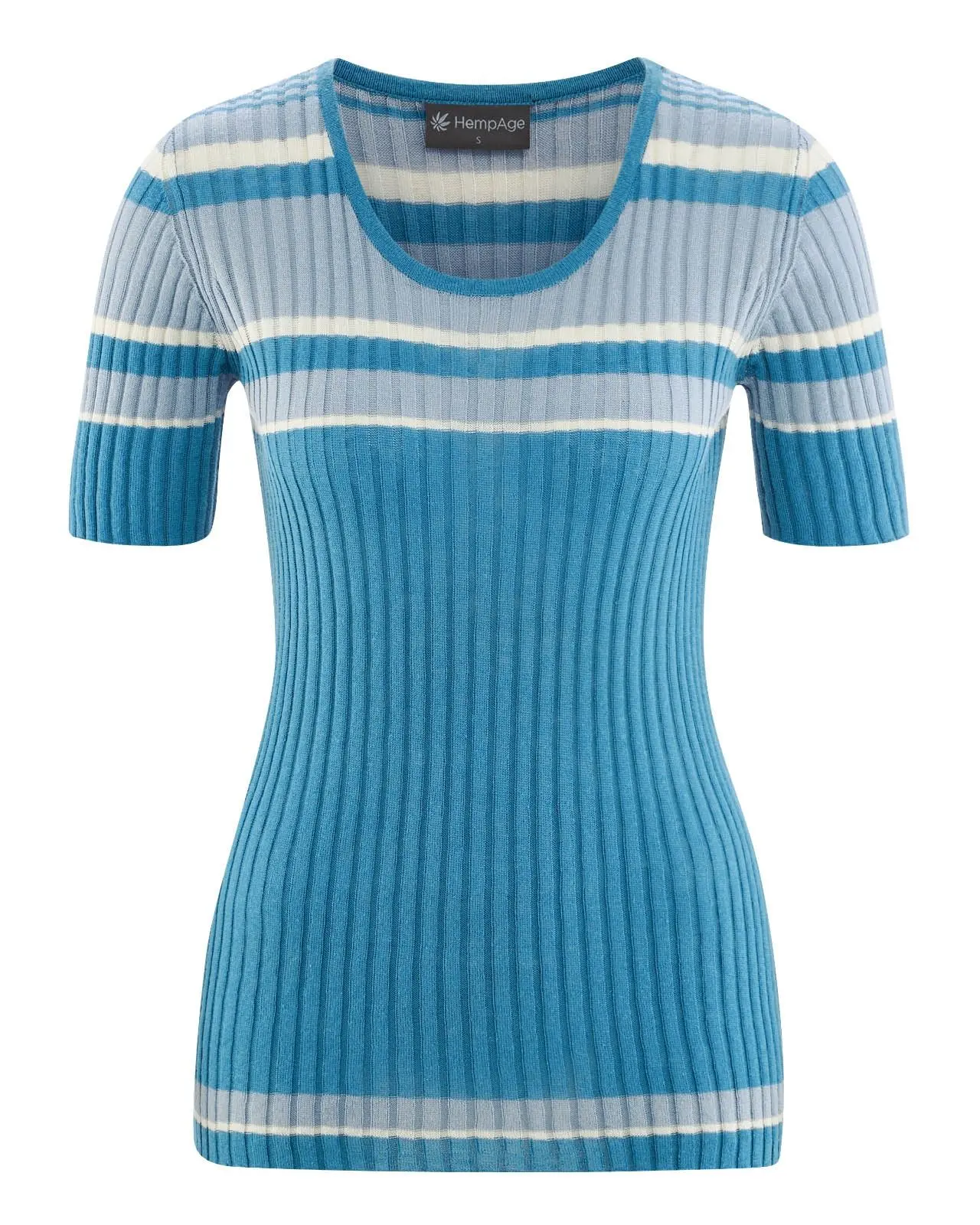 Camiseta de punto acanalado de rayas