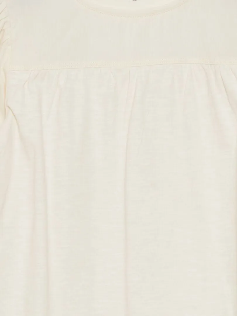 CAMISETA DE PUNTO DE MANGA LARGA  BLANCO